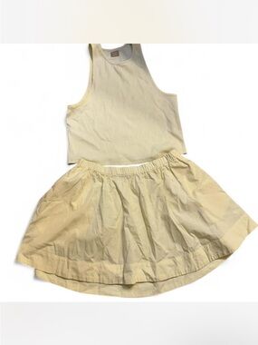 Freest by Free People yellow skirt set size M NWOT